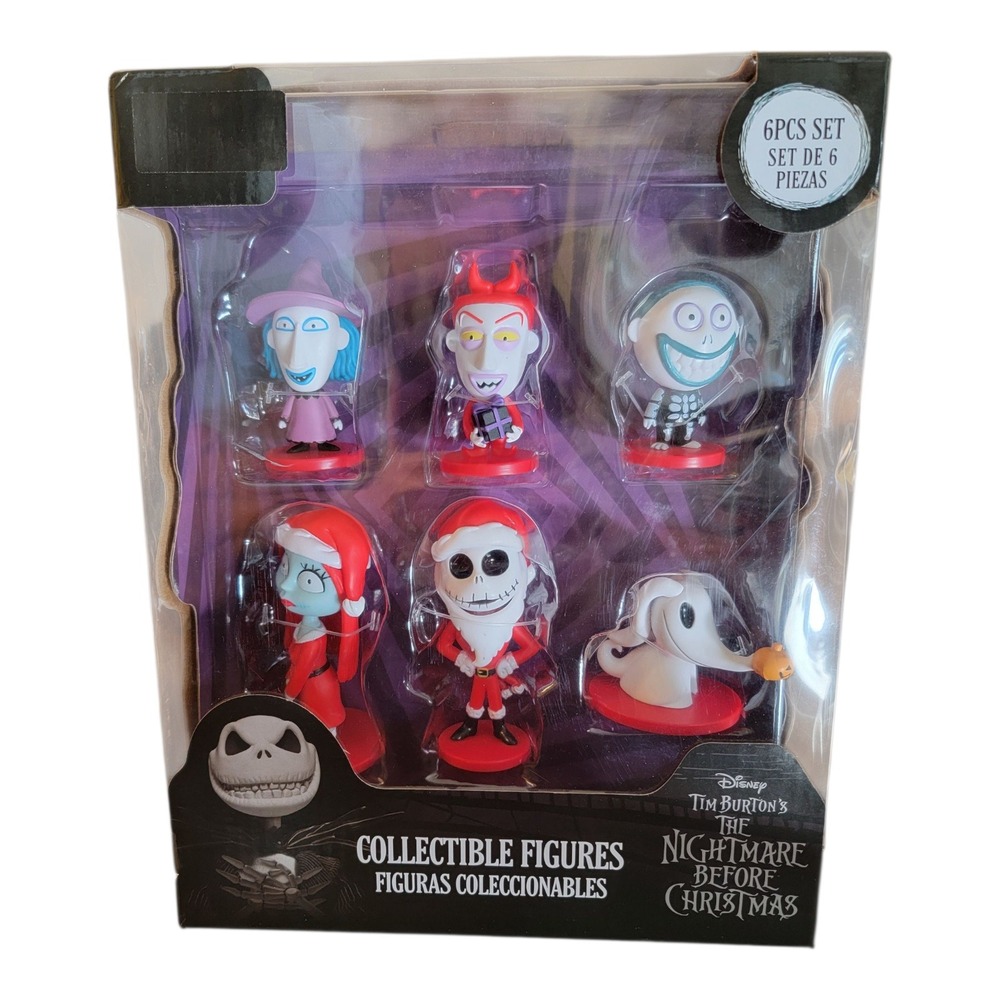Tim Burtons The Nightmare Before Christmas 6pc Collectibleβ Figures Set Disney